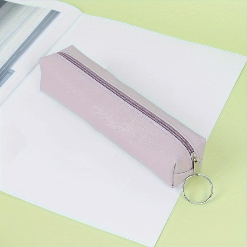 Plain Leather Pencil Case for Stationery