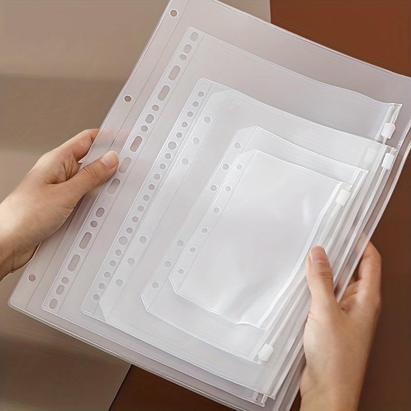 5 Pcs Transparent PVC Document Storage Case Student Stationery Storage Bag