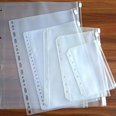 5 Pcs Transparent PVC Document Storage Case Student Stationery Storage Bag