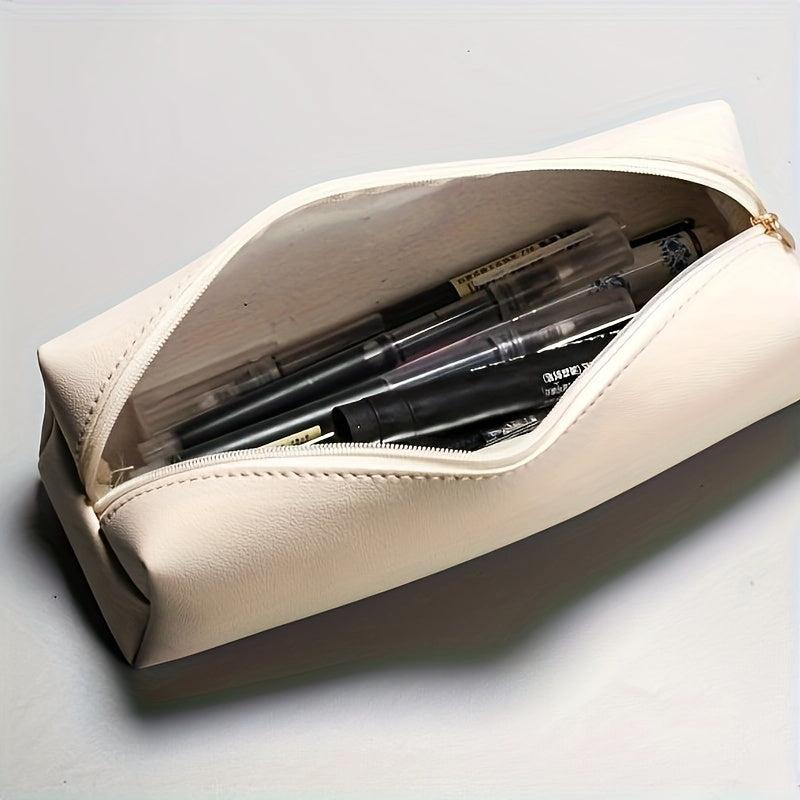 Stylish Faux Leather Pencil Case