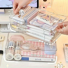 Acrylic Cosmetic Storage Box Clear Organizer for Home and Office