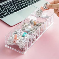 Cable Organizer Charging Compartment for Cell Phone Charger