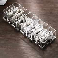 Cable Organizer Charging Compartment for Cell Phone Charger