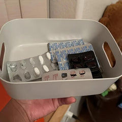 Plastic Bathroom Cosmetics Organizer Box - Home Storage Basket