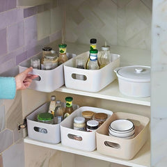 Plastic Bathroom Cosmetics Organizer Box - Home Storage Basket