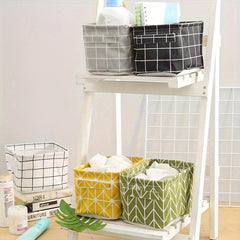 Cotton & Linen Desktop Storage Box Fabric Storage Basket - Small Fresh Design