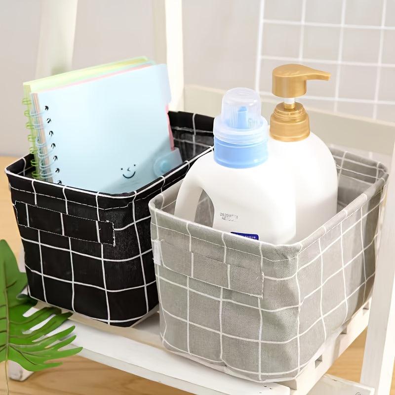 Cotton & Linen Desktop Storage Box Fabric Storage Basket - Small Fresh Design