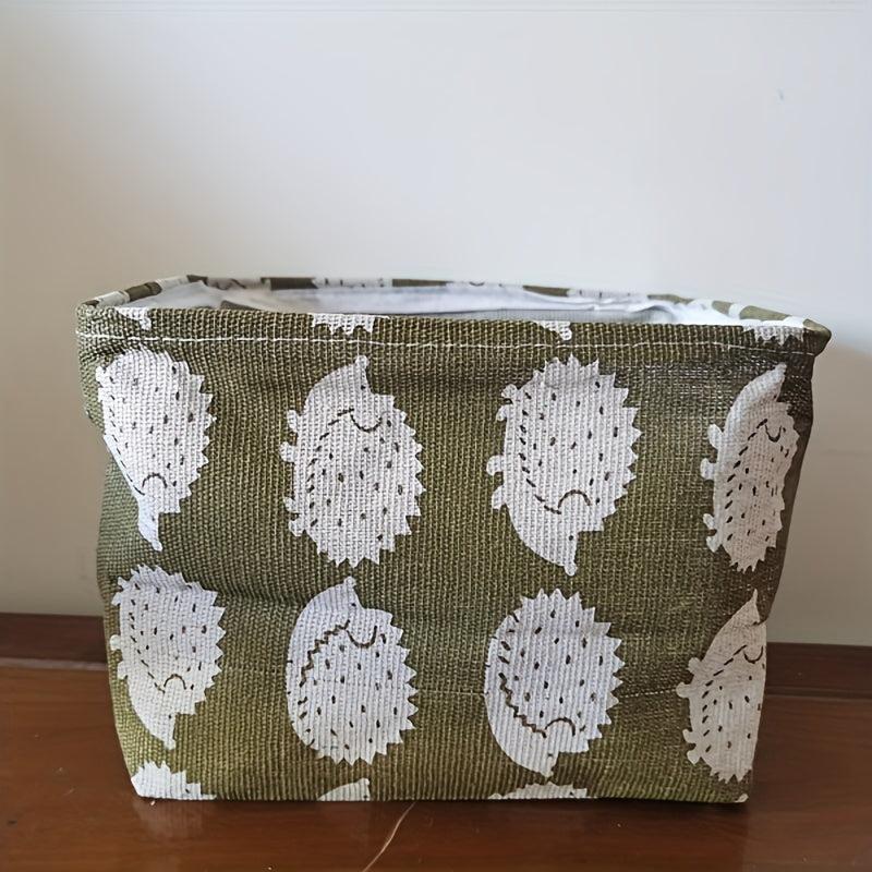 Cotton & Linen Desktop Storage Box Fabric Storage Basket - Small Fresh Design