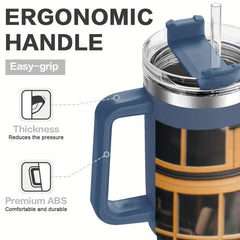 Custom Stainless Steel Tumbler w/ Photo & Text Insulated Travel Mug