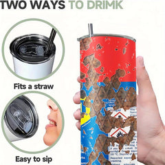 Insulated 20 Oz Stainless Steel Travel Coffee Cup with Lid