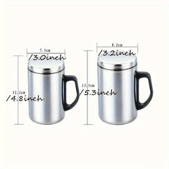 Stainless Steel Coffee Mug with Lid Insulated Water Cup Hot Cold Beverage