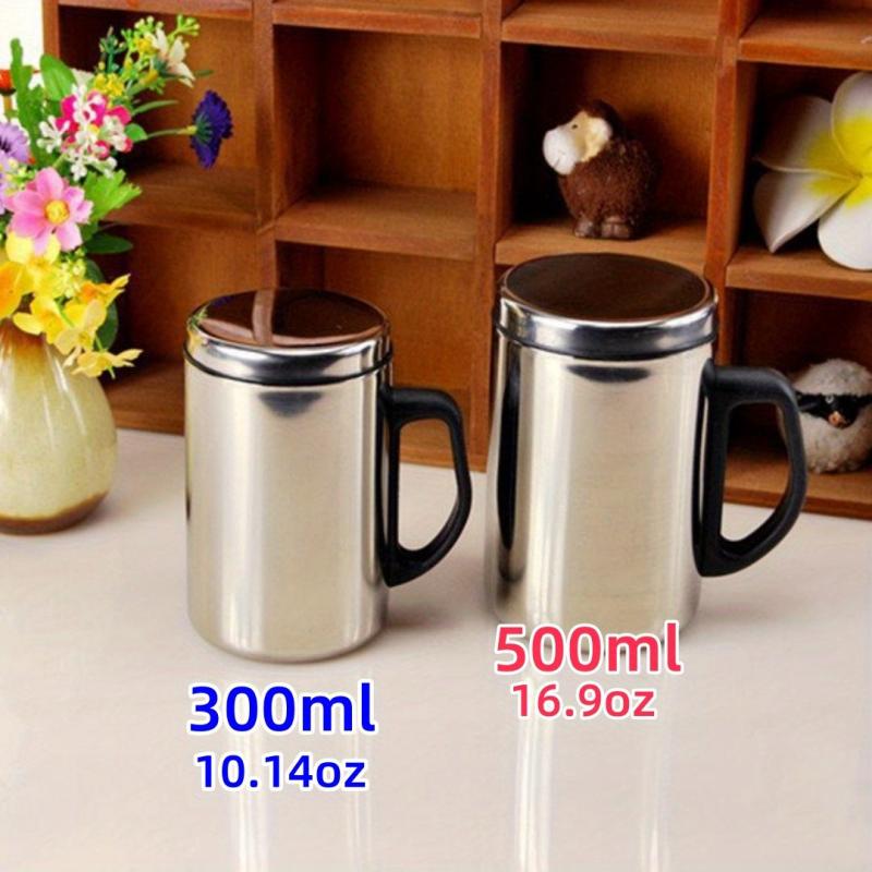 Stainless Steel Coffee Mug with Lid Insulated Water Cup Hot Cold Beverage