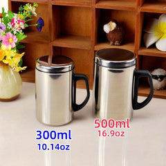 Stainless Steel Coffee Mug with Lid Insulated Water Cup Hot Cold Beverage