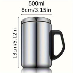 Stainless Steel Coffee Mug with Lid Insulated Water Cup Hot Cold Beverage