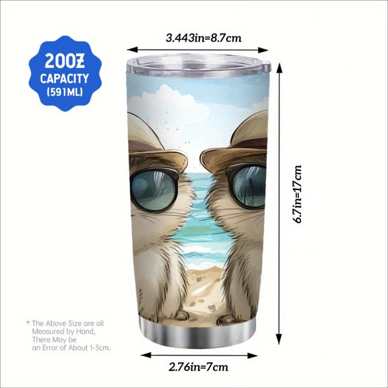 20oz Smiling Cats Insulated Mug - Summer Double Wall Vacuum