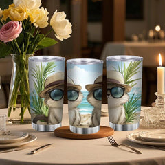 20oz Smiling Cats Insulated Mug - Summer Double Wall Vacuum