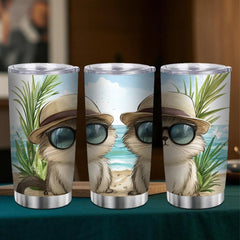 20oz Smiling Cats Insulated Mug - Summer Double Wall Vacuum