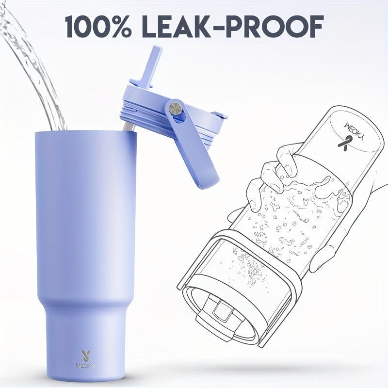 40oz Stainless Steel Travel Mug Leak Proof Keeps Drinks Hot or Cold Strawberry