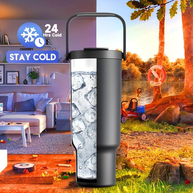 40oz Stainless Steel Travel Mug Leak Proof Keeps Drinks Hot or Cold Strawberry