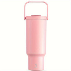 40oz Stainless Steel Travel Mug Leak Proof Keeps Drinks Hot or Cold Strawberry