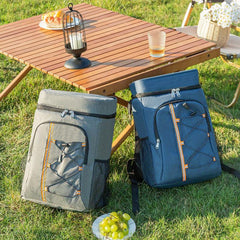 Insulated Picnic Backpack Leak Proof Cooler Bag 22L Portable Ice Bag