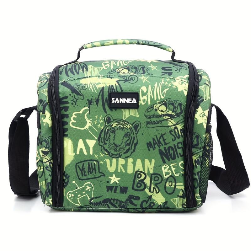 Large Capacity Crossbody Lunch Bag Insulation Cold Handheld Picnic Bag 8 Colors
