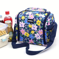 Large Capacity Crossbody Lunch Bag Insulation Cold Handheld Picnic Bag 8 Colors
