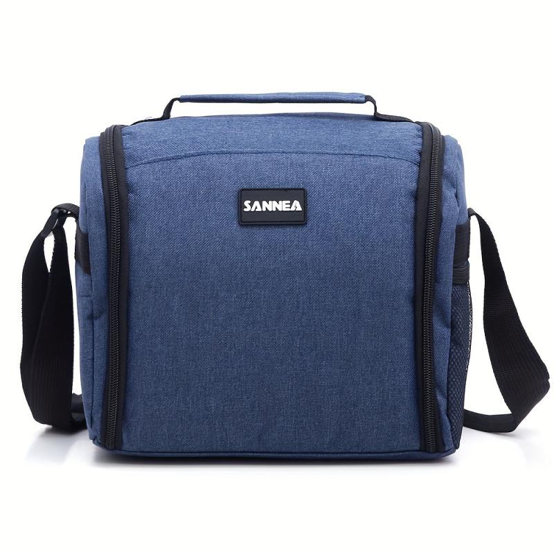 Large Capacity Crossbody Lunch Bag Insulation Cold Handheld Picnic Bag 8 Colors