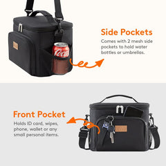 15L Reusable Leakproof Lunch Tote Bag with Adjustable Shoulder Strap