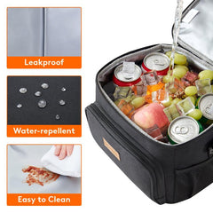 15L Reusable Leakproof Lunch Tote Bag with Adjustable Shoulder Strap