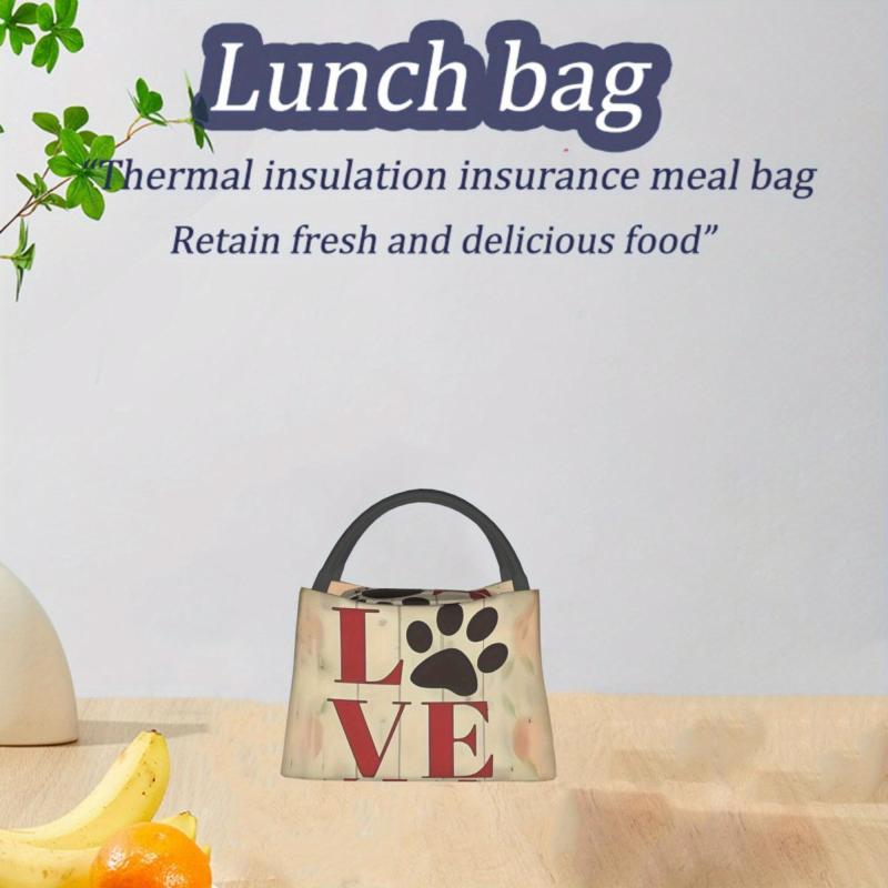 Dog Paw Insulated Cooler Bag Set Leakproof Lunch Bags for Camping Picnic Beach