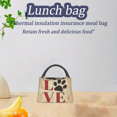 Dog Paw Insulated Cooler Bag Set Leakproof Lunch Bags for Camping Picnic Beach
