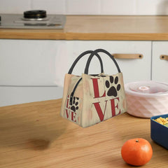 Dog Paw Insulated Cooler Bag Set Leakproof Lunch Bags for Camping Picnic Beach