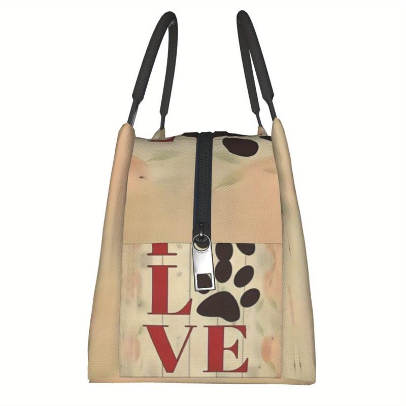 Dog Paw Insulated Cooler Bag Set Leakproof Lunch Bags for Camping Picnic Beach