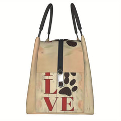 Dog Paw Insulated Cooler Bag Set Leakproof Lunch Bags for Camping Picnic Beach