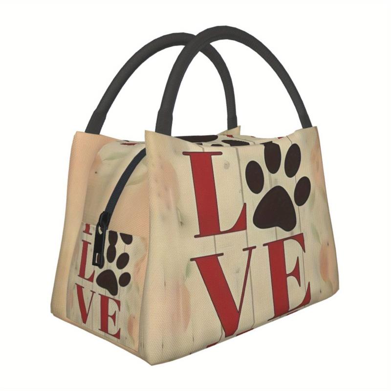 Dog Paw Insulated Cooler Bag Set Leakproof Lunch Bags for Camping Picnic Beach