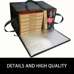 Large Foldable Insulated Food Bag Pizza Takeout Bag