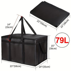 Large Foldable Insulated Food Bag Pizza Takeout Bag