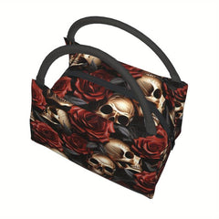 Skull & Rose Cooler Bag Insulated Durable Polyester Portable Lunch