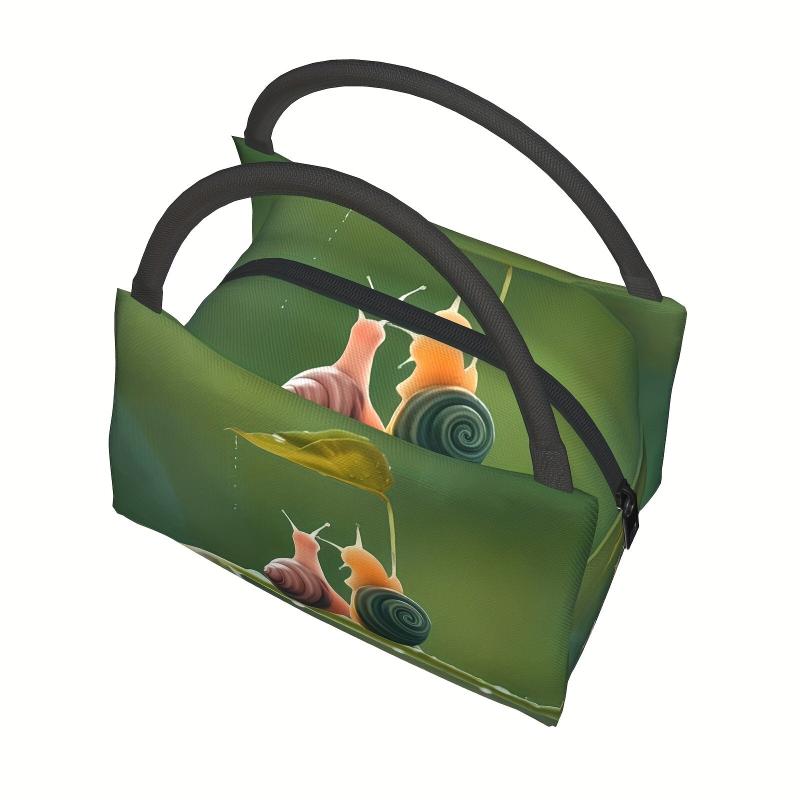 Snail Insulated Lunch Bag Durable Polyester for School Office Picnic