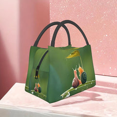 Snail Insulated Lunch Bag Durable Polyester for School Office Picnic