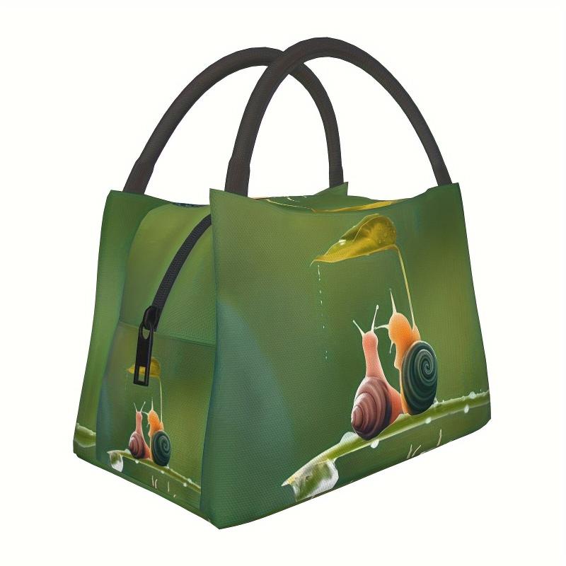 Snail Insulated Lunch Bag Durable Polyester for School Office Picnic