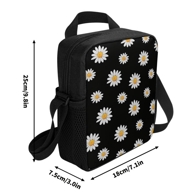 Daisy Insulated Lunch Bag Leakproof High Capacity Tote
