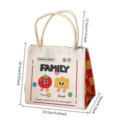 Cartoon Insulated Lunch Bag Durable Bento Box Carrier with Cat NICE