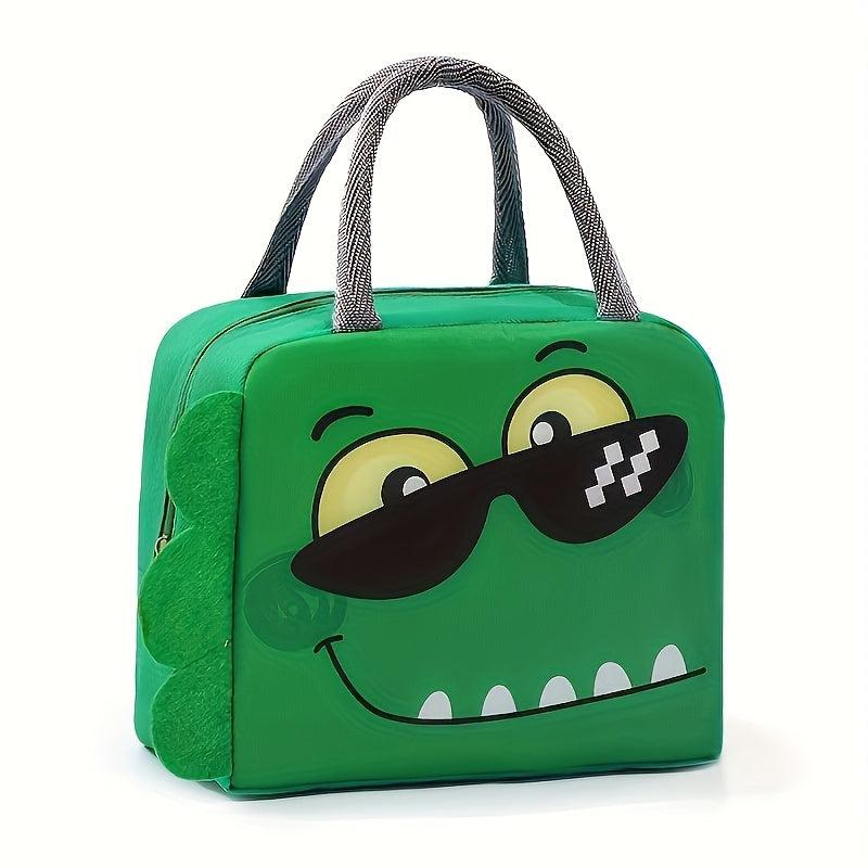 Pink Insulated Lunch Bag with Bear Zipper Closure