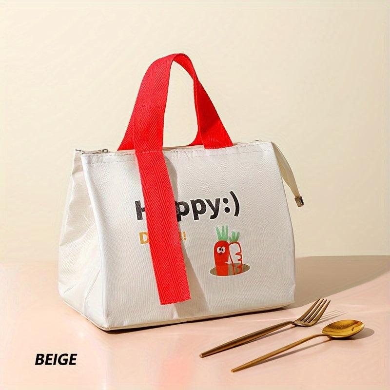 Insulated Lunch Bag Waterproof Cartoon Square Shape