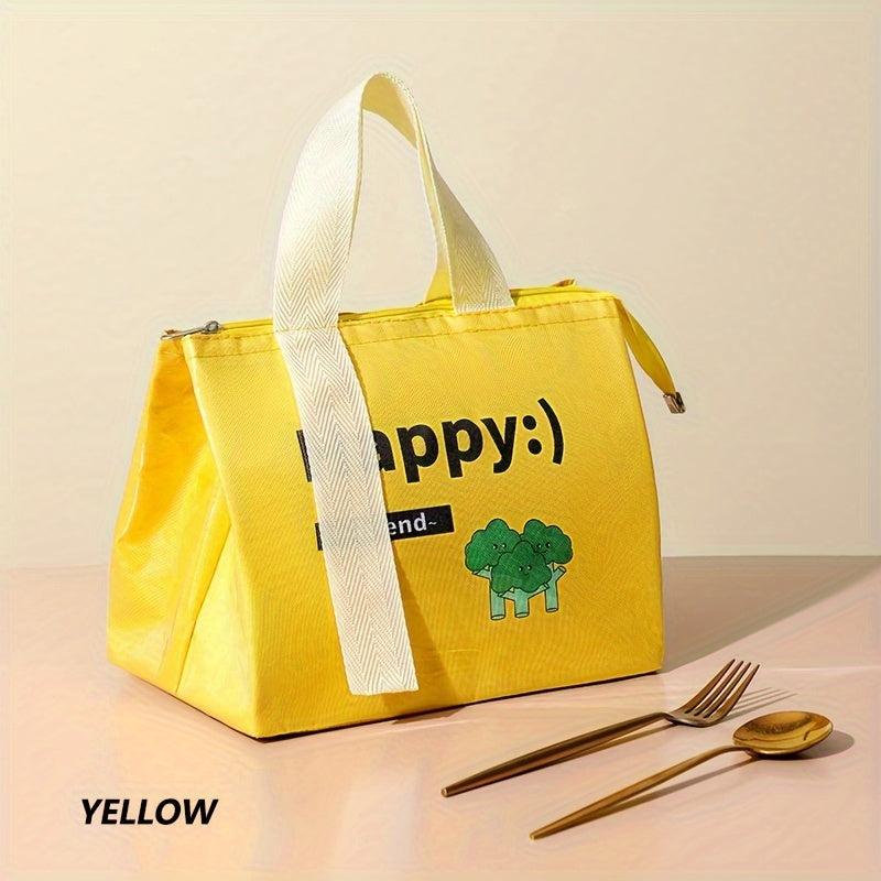 Insulated Lunch Bag Waterproof Cartoon Square Shape