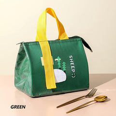 Insulated Lunch Bag Waterproof Cartoon Square Shape