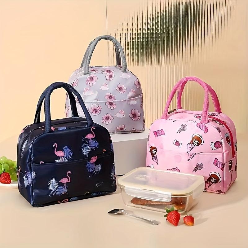 Picnic Bag Lunch Box Tote with Aluminum Foil Insulation Portable Meal Carrier
