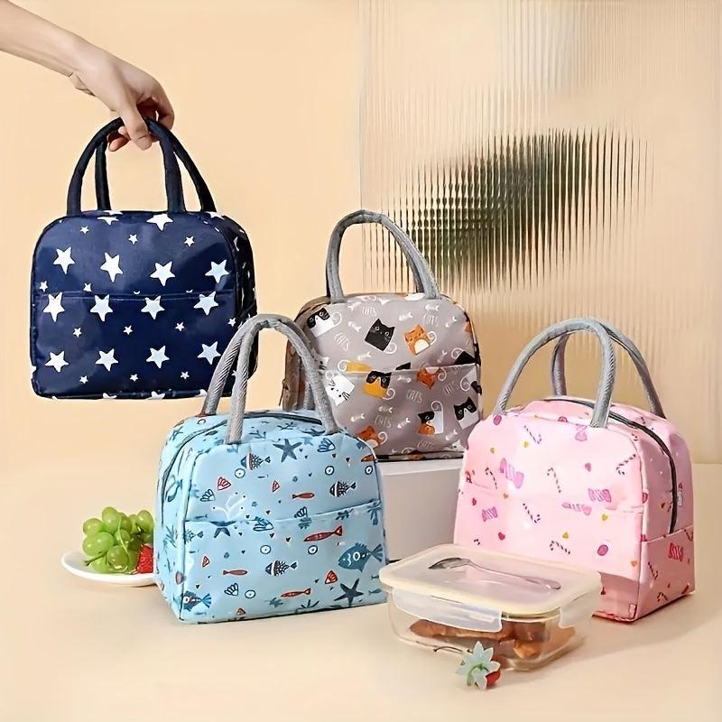 Picnic Bag Lunch Box Tote with Aluminum Foil Insulation Portable Meal Carrier